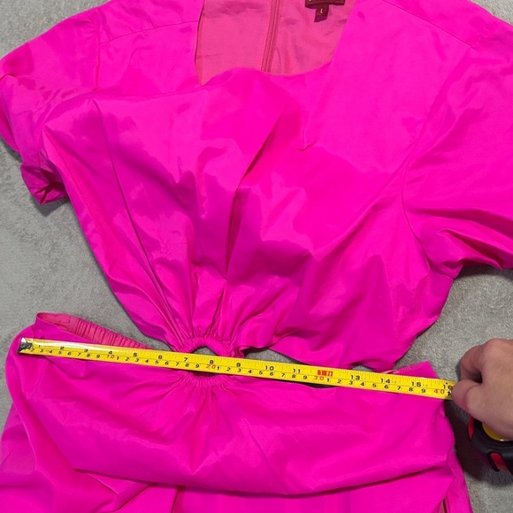 Staud Calypso PINK Bougainvillea Cut Out Maxi A-Line Dress sz L - Picture 8 of 11